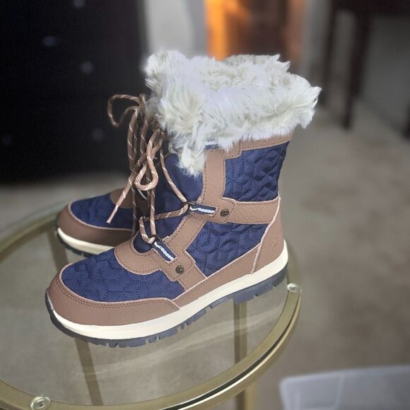 Bearpaw Marina Women’s Winter Boots Size 6 Waterproof Fur Trim Insulated Hickory - Picture 1 of 6